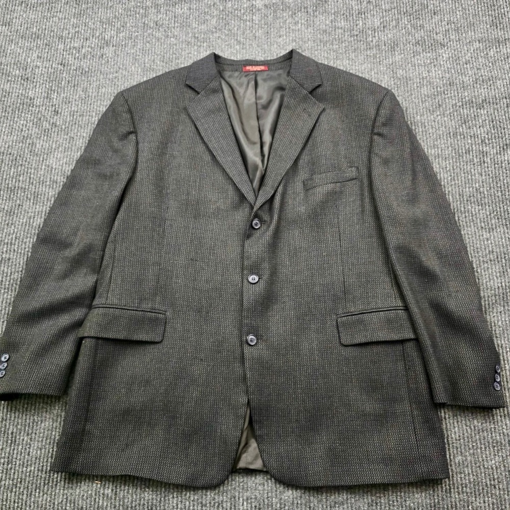 Jos. A. Bank Blazer Mens 48R Grey Cashmere Wool Blend 3-Button Sport Coat Italy